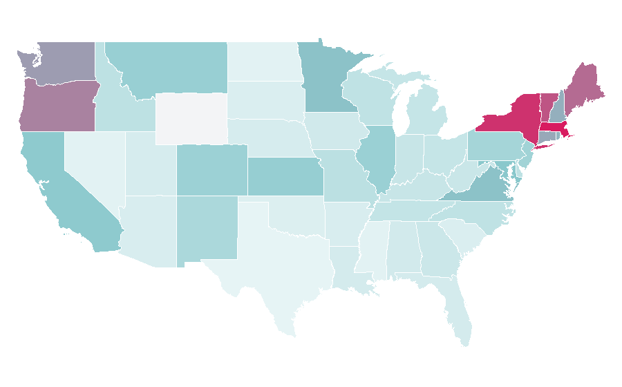Affinity by region — Vanity Fairy, United States