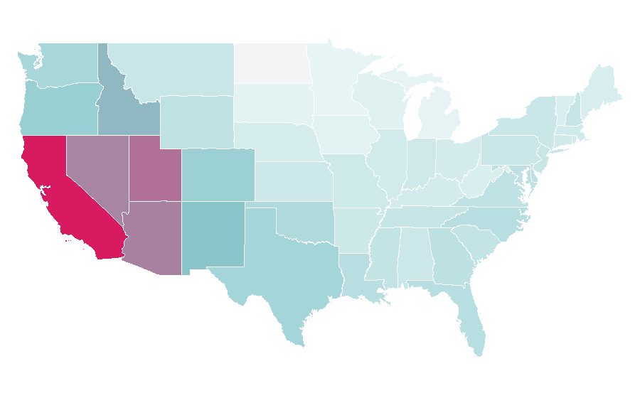 Affinity by region — Vans, United States