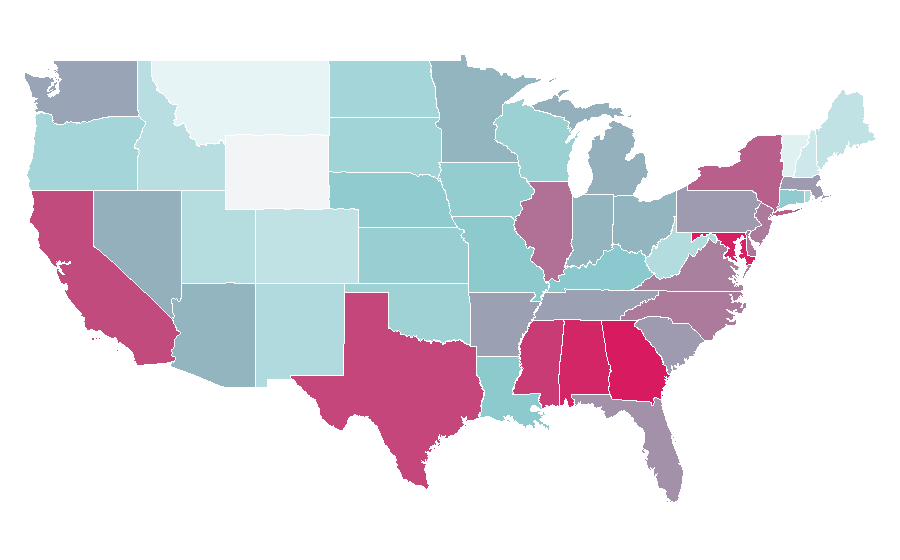 Affinity by region — Vaseline, United States