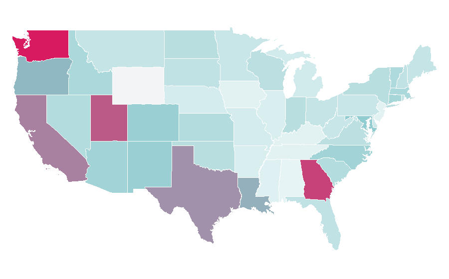 Affinity by region — Vector graphics, United States