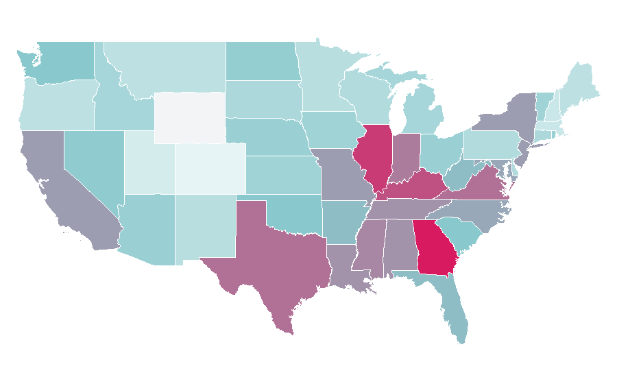Affinity by region — Vegetable juice, United States