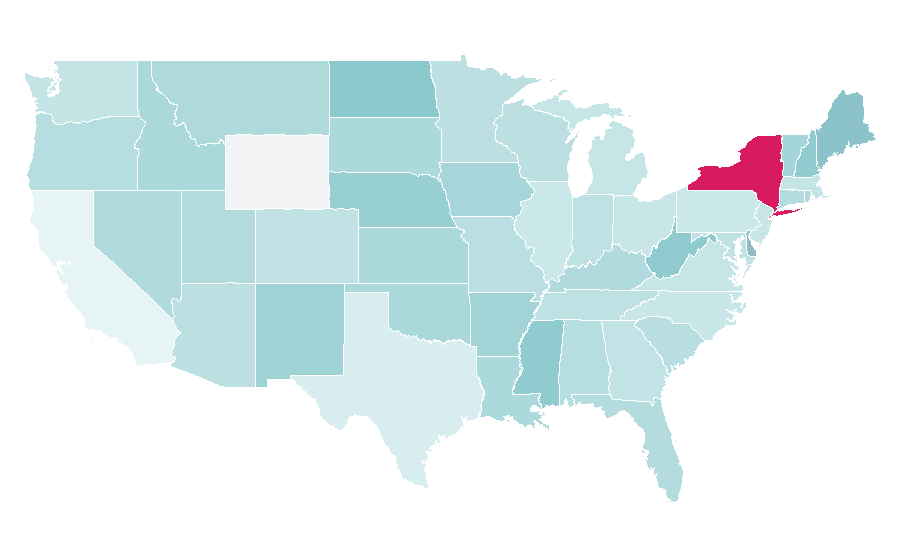Affinity by region — Vehicle for hire, United States
