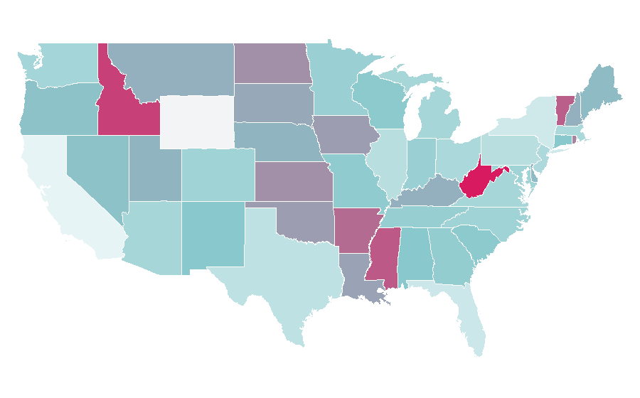Affinity by region — Vehicle simulation game, United States