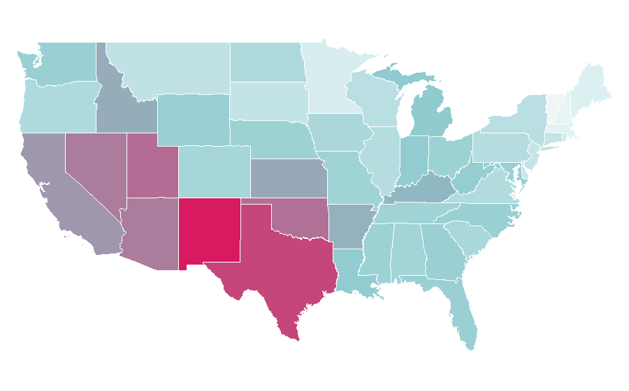 Affinity by region — Venom (comics), United States