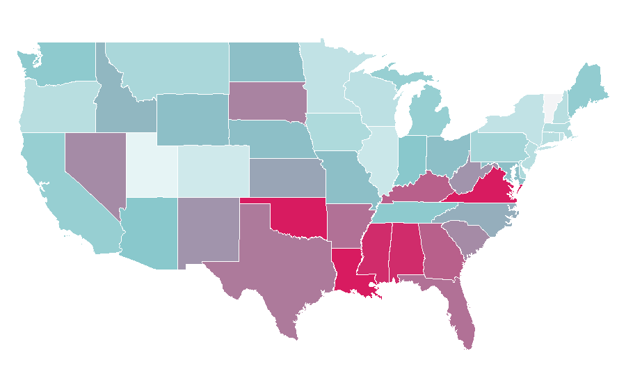 Affinité par région — Veterans, États-Unis