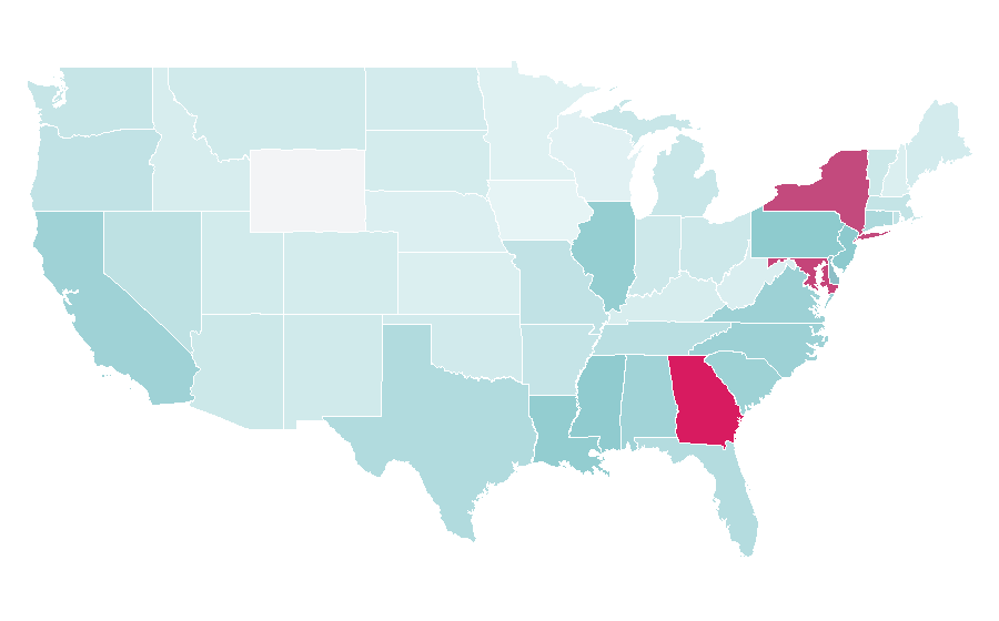 Affinity by region — Vibram FiveFingers, United States