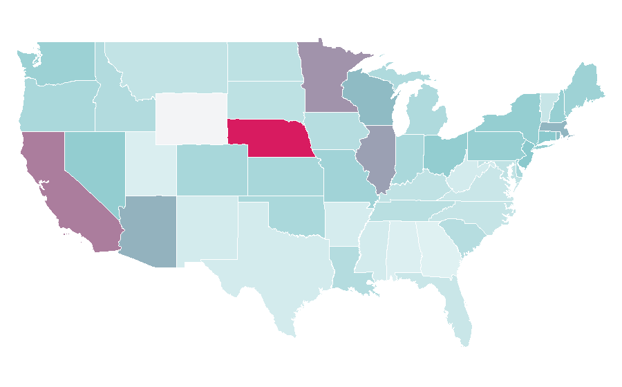 Affinity by region — Vicki Gunvalson, United States