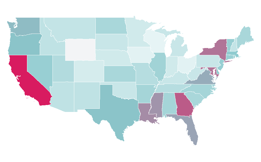 Affinität nach Region — Video blog, USA