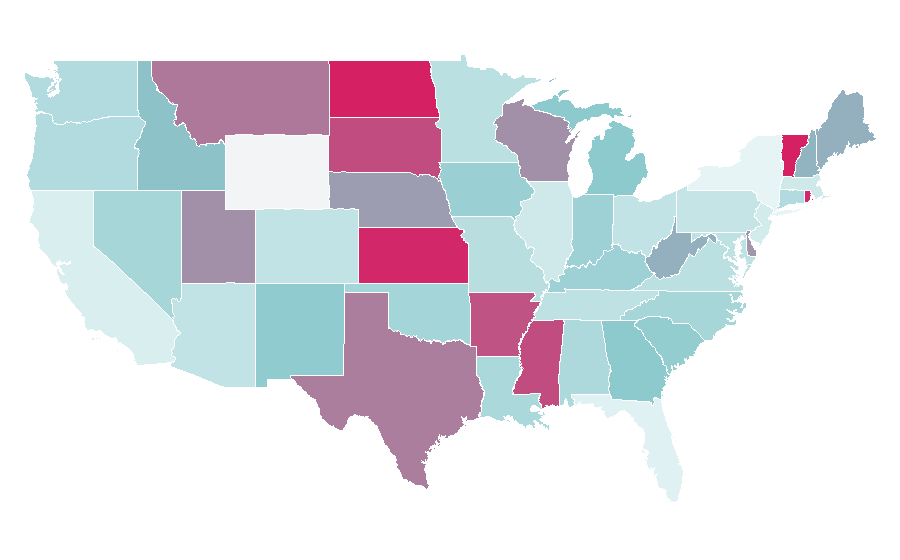 Affinity by region — Video game development, United States