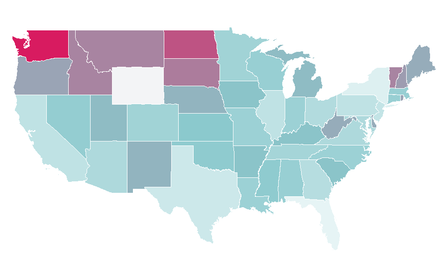 Affinity by region — Video game industry, United States