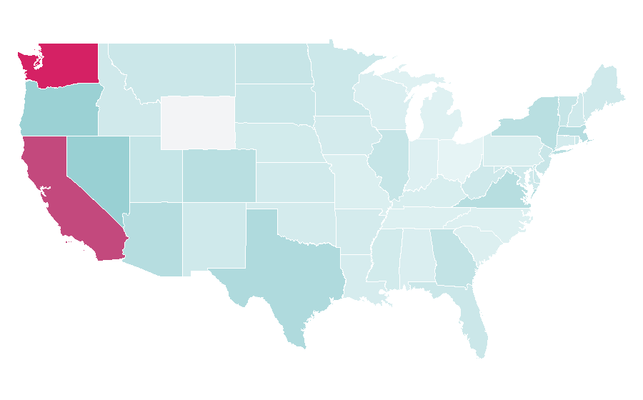 Affinity by region — VietJet Air, United States