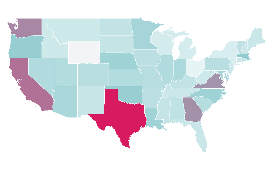 Affinity by region — Vietnamese language, United States