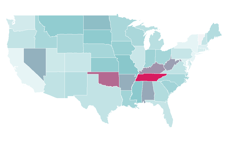 Affinity by region — vince gill, United States