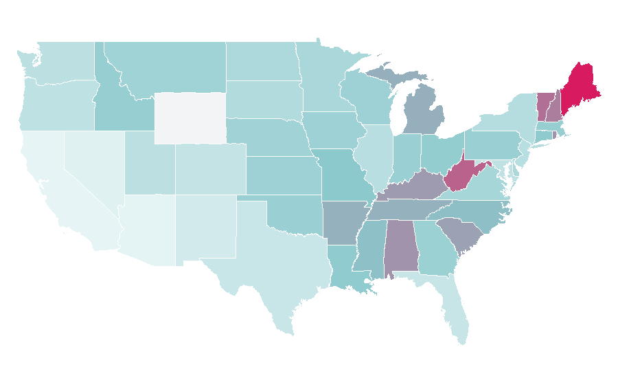 Affinity by region — Vinyl siding, United States