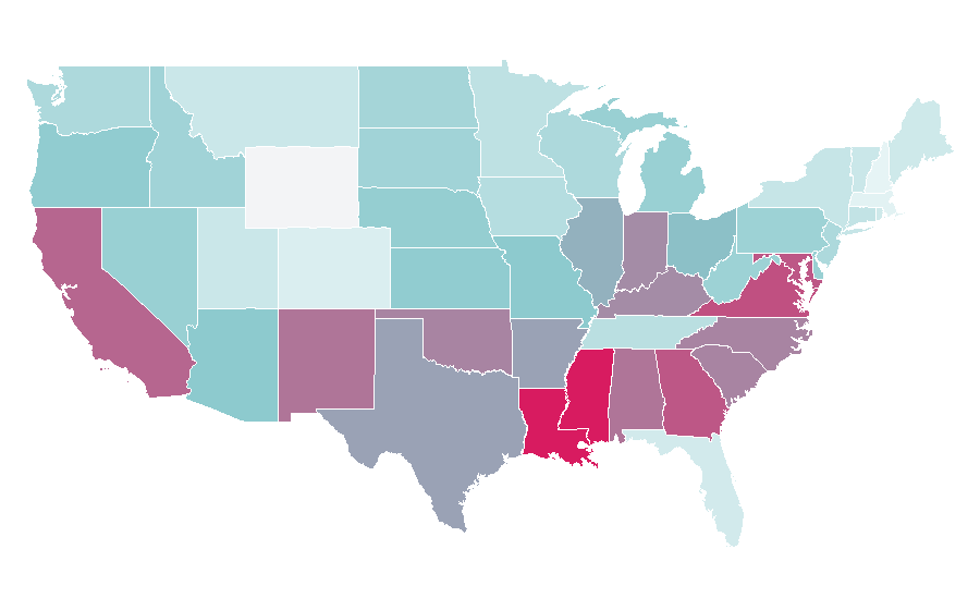Affinity by region — Vio-lence, United States