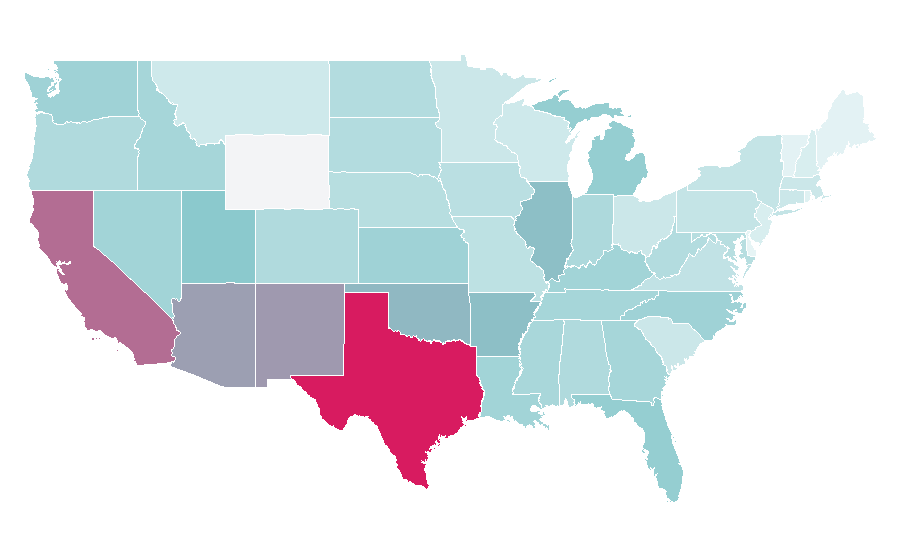 Affinity by region — Viper (TV series), United States