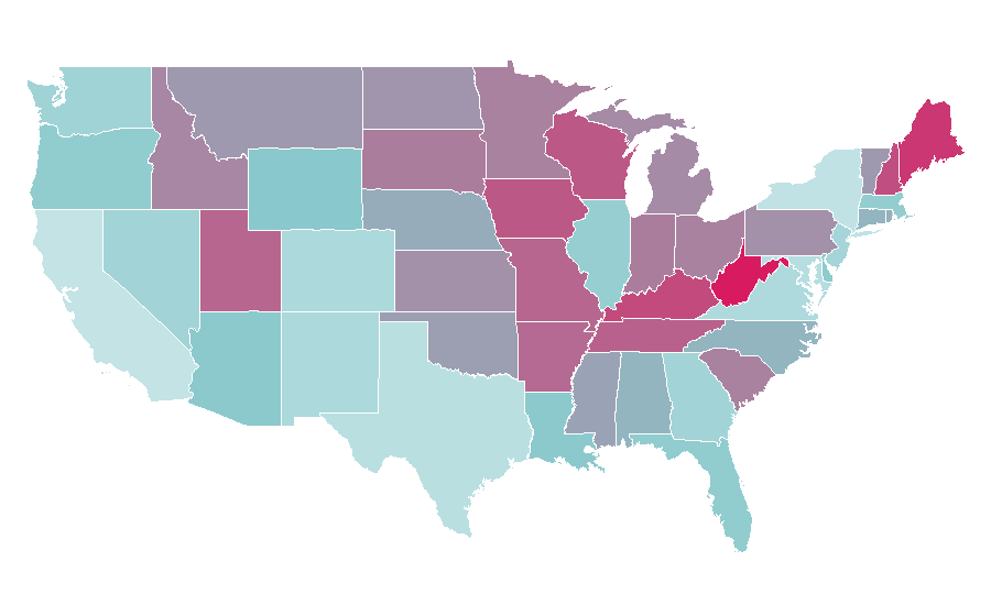 Affinity by region — Virgin River, United States