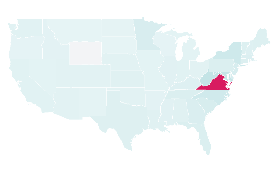 Affinité par région — Virginia, États-Unis