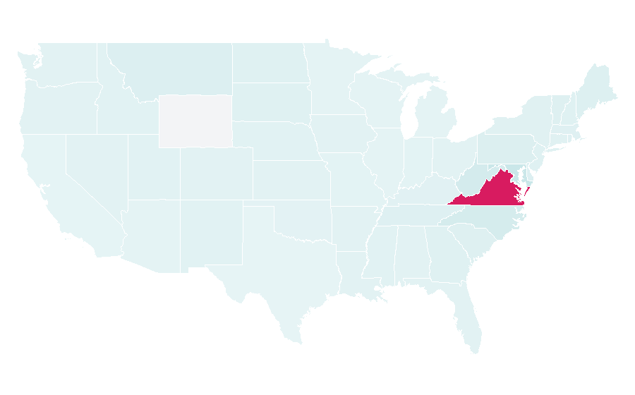 Affinity by region — Virginia is for Lovers, United States