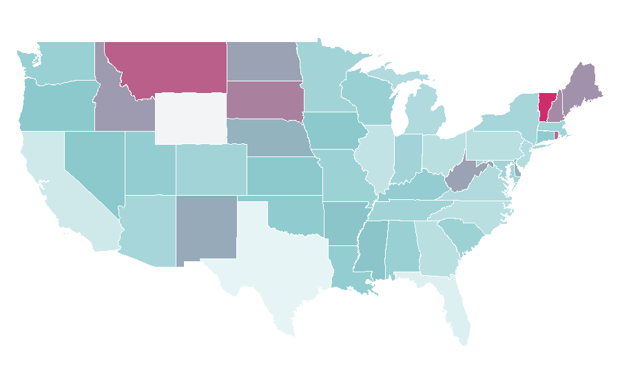 Affinity by region — Vitreous enamel, United States