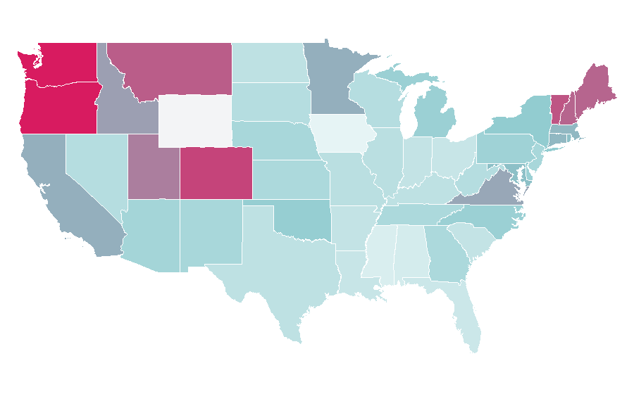 Affinity by region — Vitriol, United States