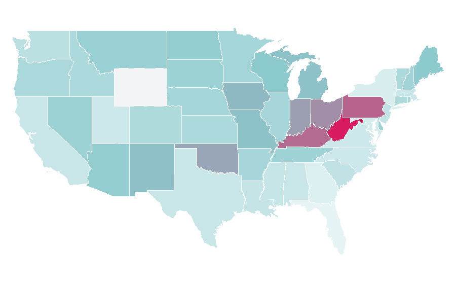 Affinity by region — Viva La Bam, United States