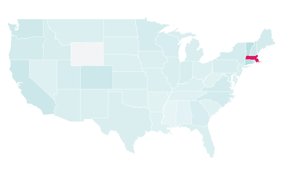 Affinity by region — Volatile organic compound, United States