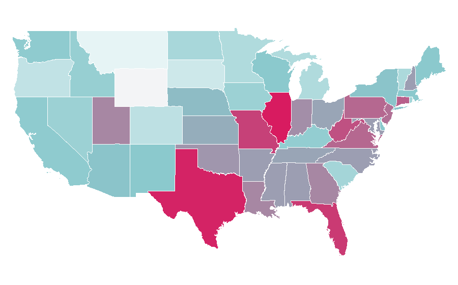 Affinity by region — Volkswagen Jetta, United States