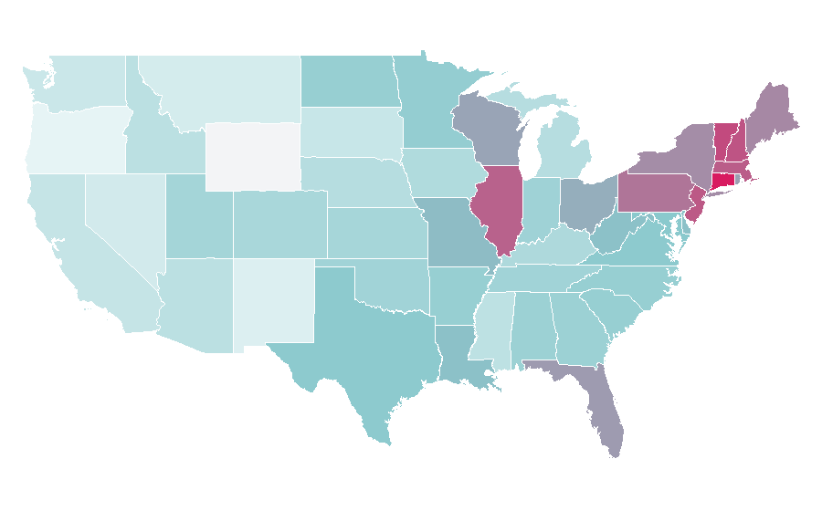 Affinity by region — Volkswagen Tiguan, United States