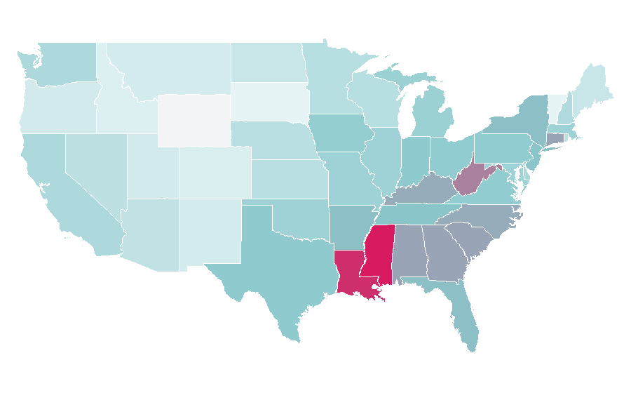 Affinity by region — W (magazine), United States