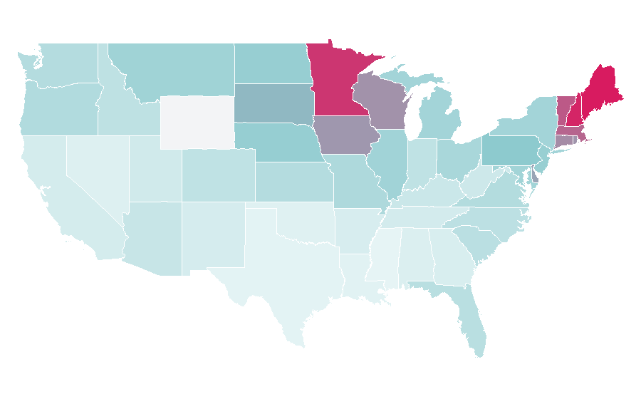 Affinity by region — Waffle, United States