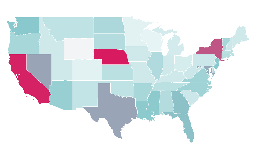 Affinity by region — Waistline (clothing), United States