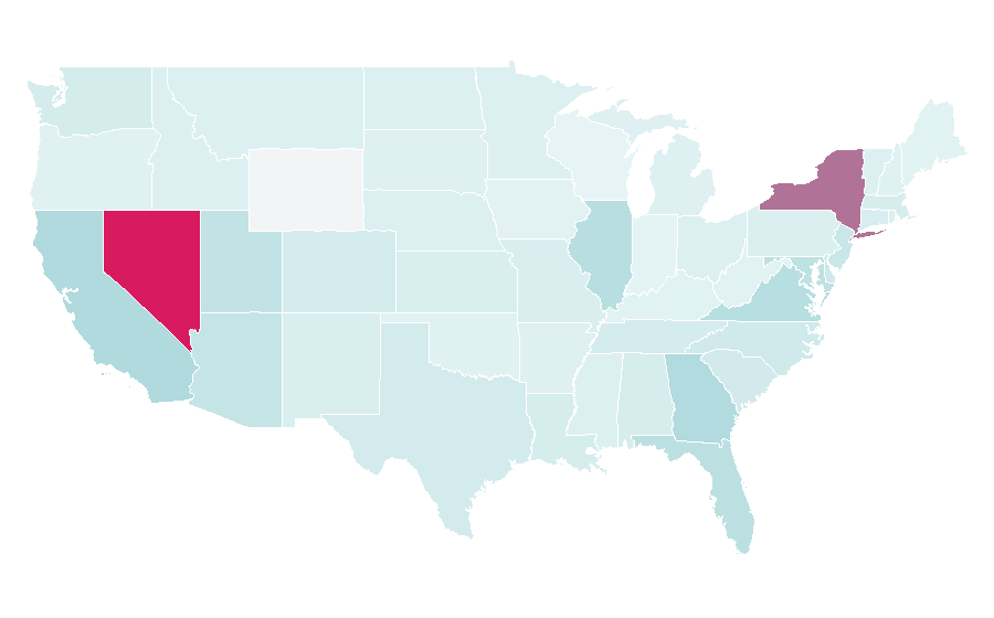 Affinity by region — Waldorf Astoria Hotels & Resorts, United States