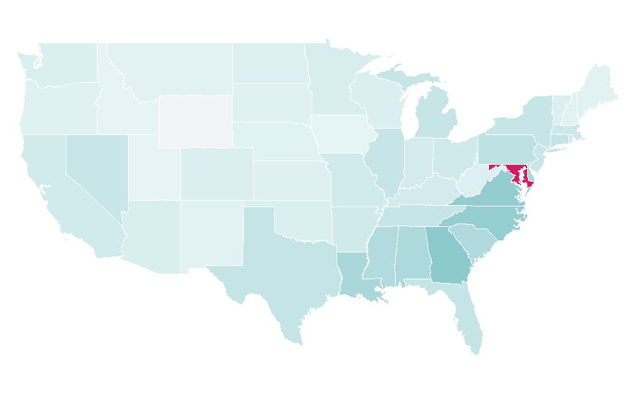 Affinity by region — Wale (rapper), United States