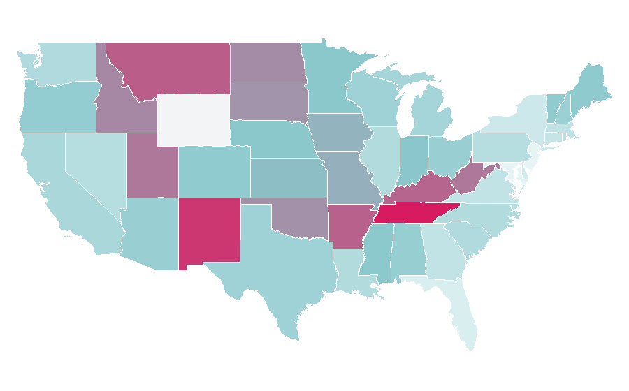 Affinity by region — Walk the Line, United States