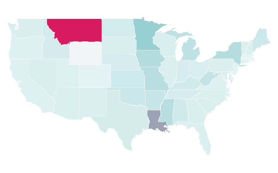 Affinity by region — Walkers (snack foods), United States