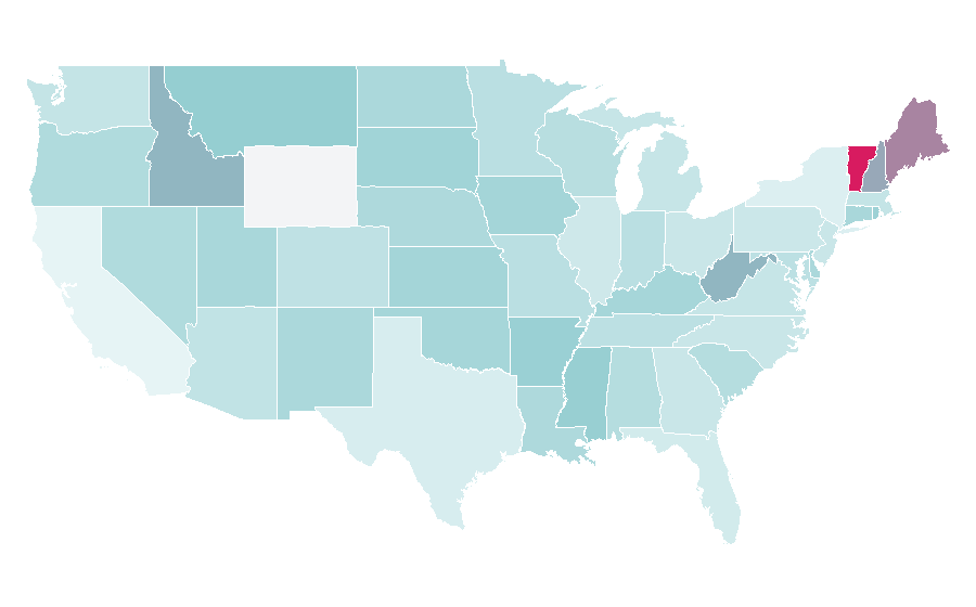 Affinity by region — Walking in the United Kingdom, United States