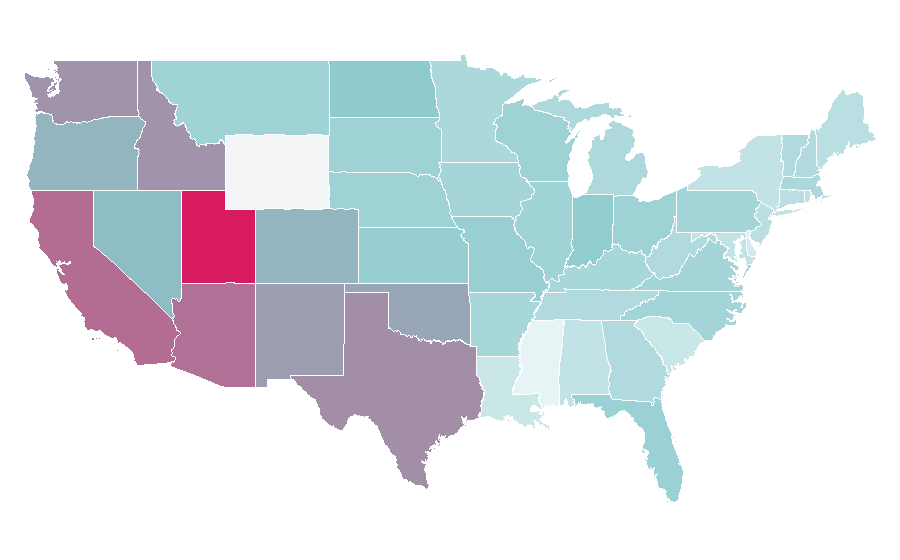 Affinity by region — WALL-E, United States