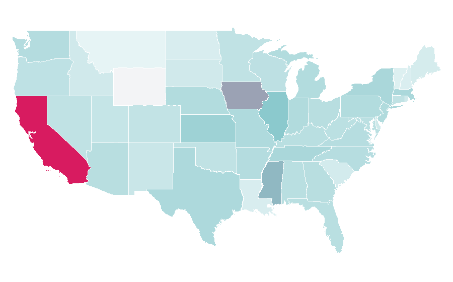 Affinity by region — Walnut, United States