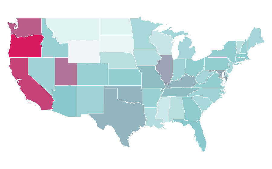 Affinity by region — WandaVision, United States