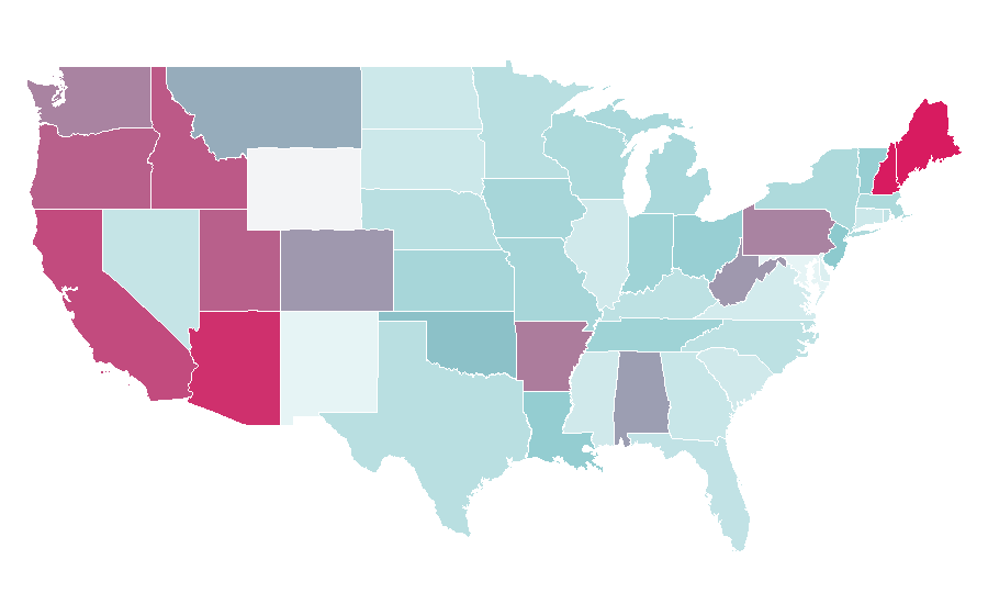 Affinity by region — Wanderlust, United States