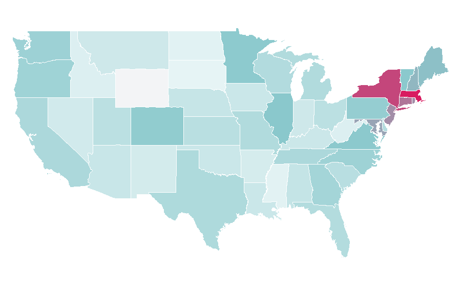 Affinity by region — Warby Parker, United States