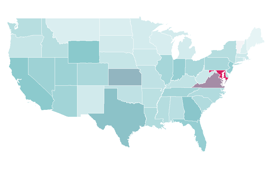 Affinity by region — Warehouse, United States