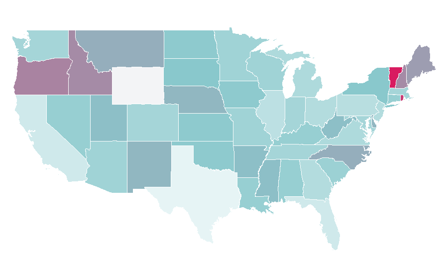 Affinity by region — Warp knitting, United States