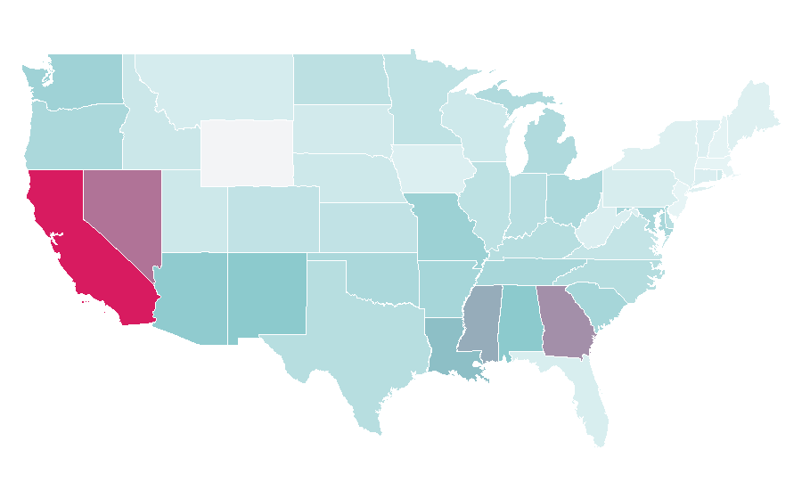 Affinity by region — Warren G, United States