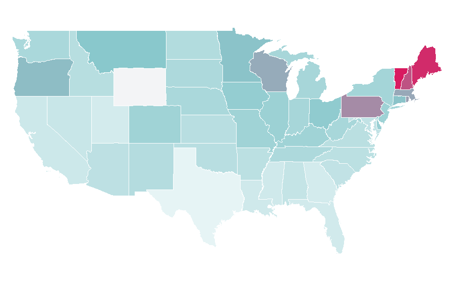 Affinity by region — Warren Zevon, United States