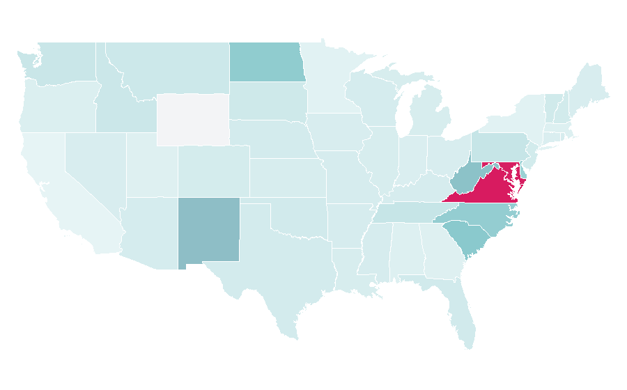 Affinity by region — Washington Commanders, United States