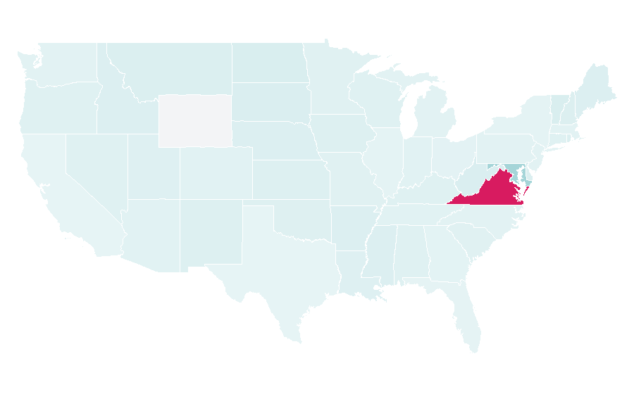 Affinity by region — Washington Dulles International Airport, United States