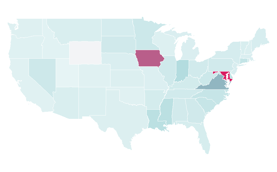 Affinity by region — Washington Mystics, United States