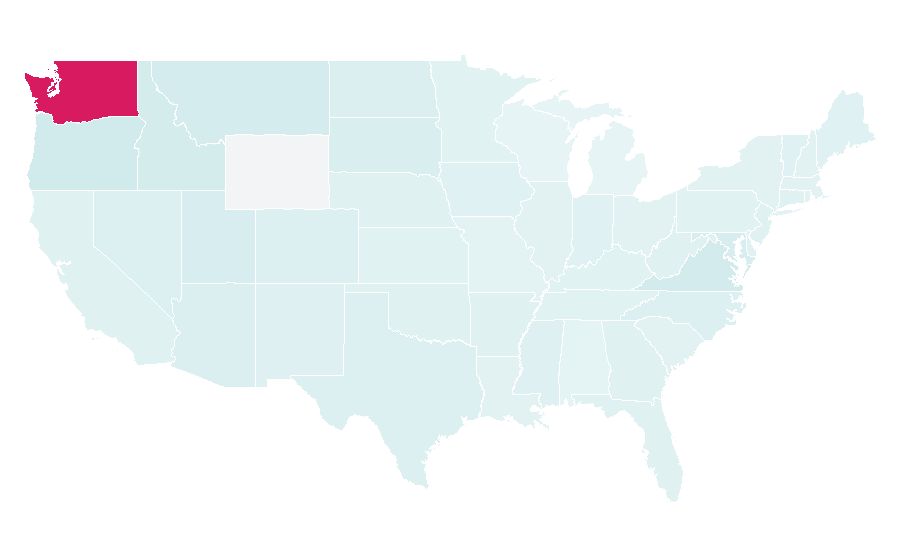 Affinität nach Region — Washington (state), USA